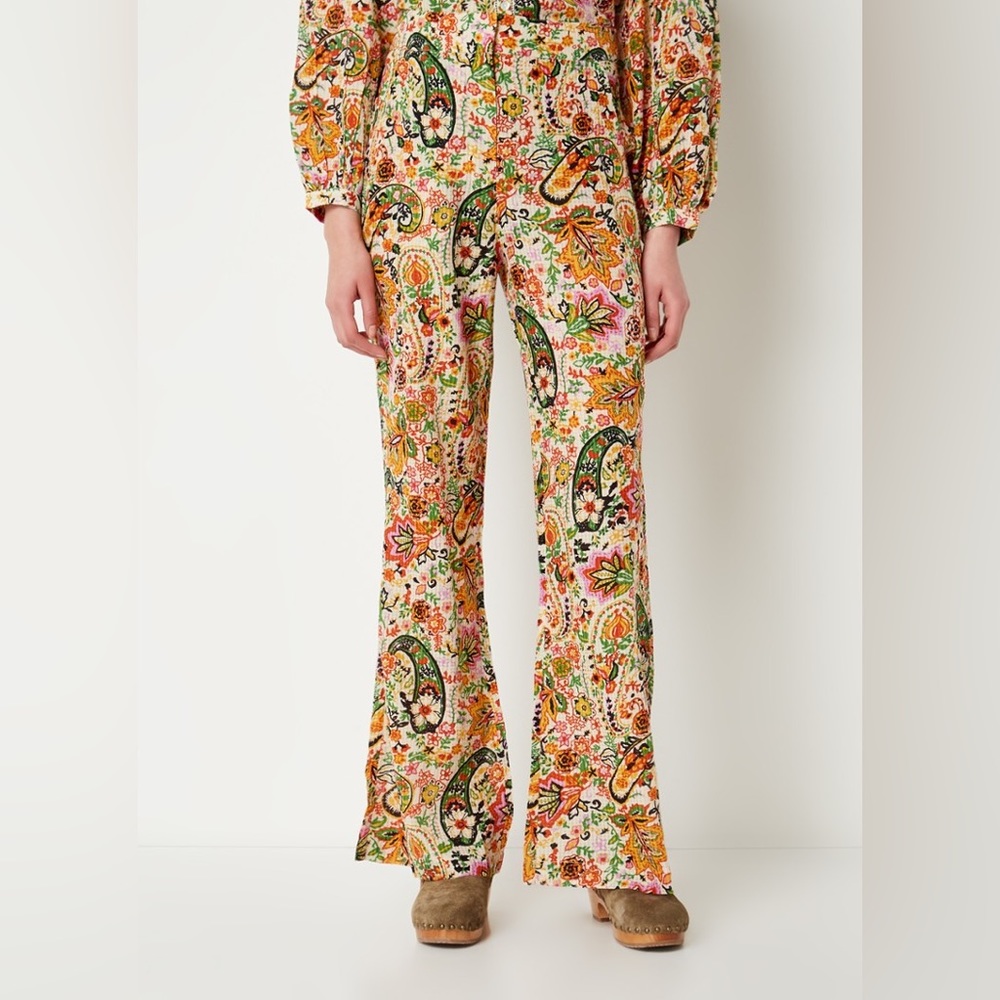 BA&SH Byron Trousers Patterned Paisley Floral New With Tags